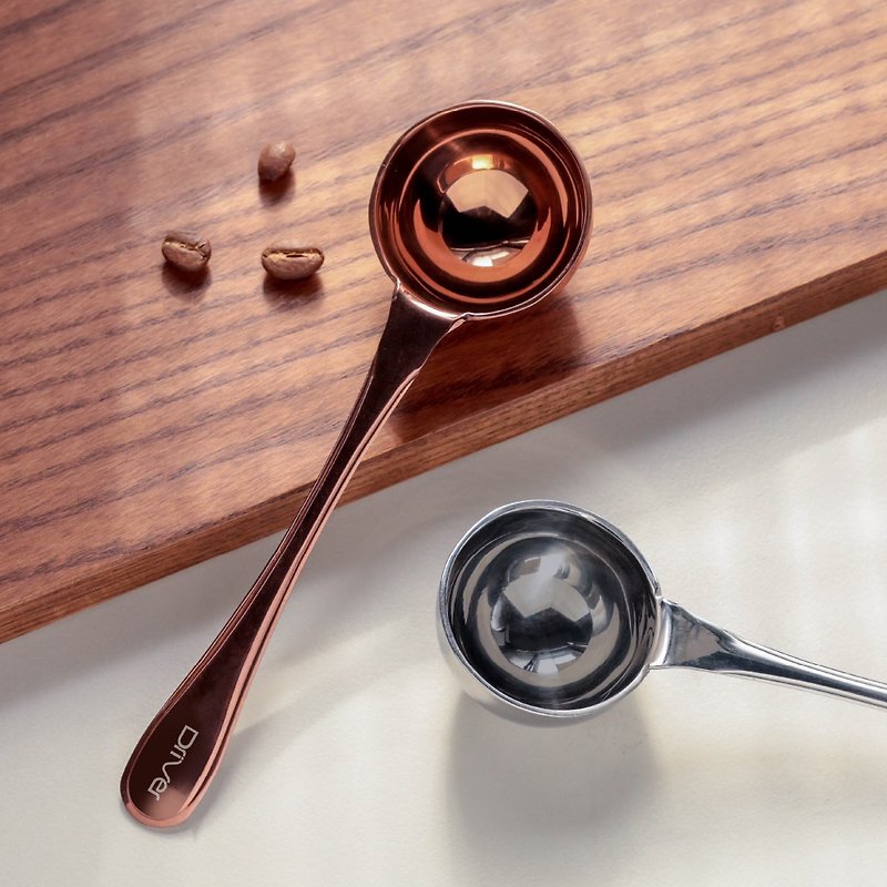 Driver Stainless Steel Coffee Bean Spoon 10g (Rose Gold) - Coffee Pots & Accessories - Other Metals Silver