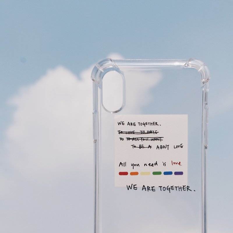 We are together Affirmation Rainbow Anti-collision Air Compressed Soft Shell - Off-the-shelf - Phone Cases - Plastic Transparent