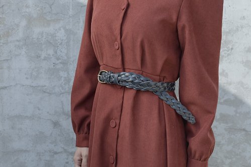 EDJO 艾德喬皮革製作所 職人手編設計 四股編織工法 真皮皮帶 編織皮帶 腰帶 - 寬度25mm