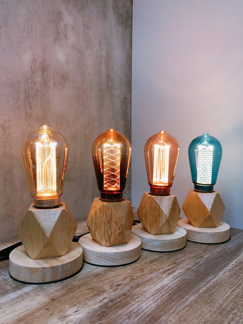 Mirage Da Vinci Phantom Lamp | Hexagonal Round Bottom Wooden Lamp Holder | Hilight LED - Lighting - Glass 