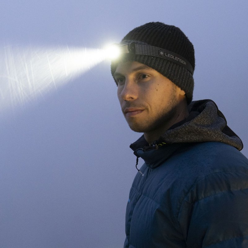 ドイツのLedlenserMH5プロフェッショナル充電式伸縮式フォーカシングヘッドライト - キャンプ用品 - アルミニウム合金 