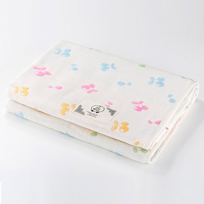 【日本製三河木綿】六重紗布被－繽紛彩櫻桃M號 - 棉被/毛毯 - 棉．麻 