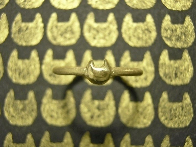 miaow icon ring K18 gold x K18 gold #size 12-17 ( cat K18 gold ring 貓 猫 指环 金 ) - リング - 貴金属 ゴールド
