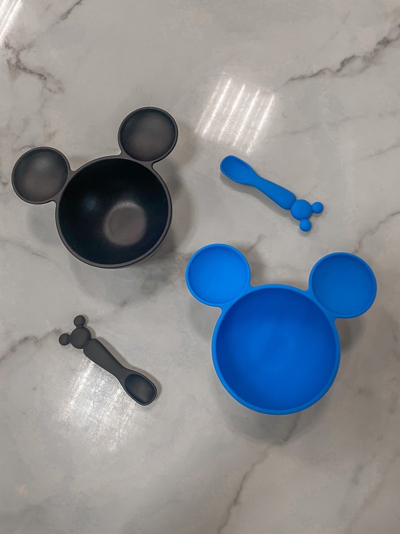 Bumkins Disney Baby Silicone Bowl Set (Black Mickey) - Children's Tablewear - Other Materials 