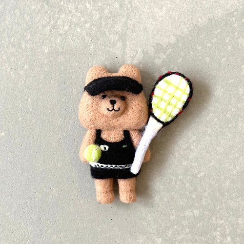 林檎 羊毛フェルト 林檎小熊穿網球服 2023法網公開賽女子雙打冠軍造型