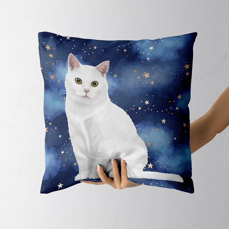 Customized | Pet Pillow (Full Body Portrait) | More than 60 kinds of backgrounds to choose from - หมอน - ผ้าฝ้าย/ผ้าลินิน หลากหลายสี