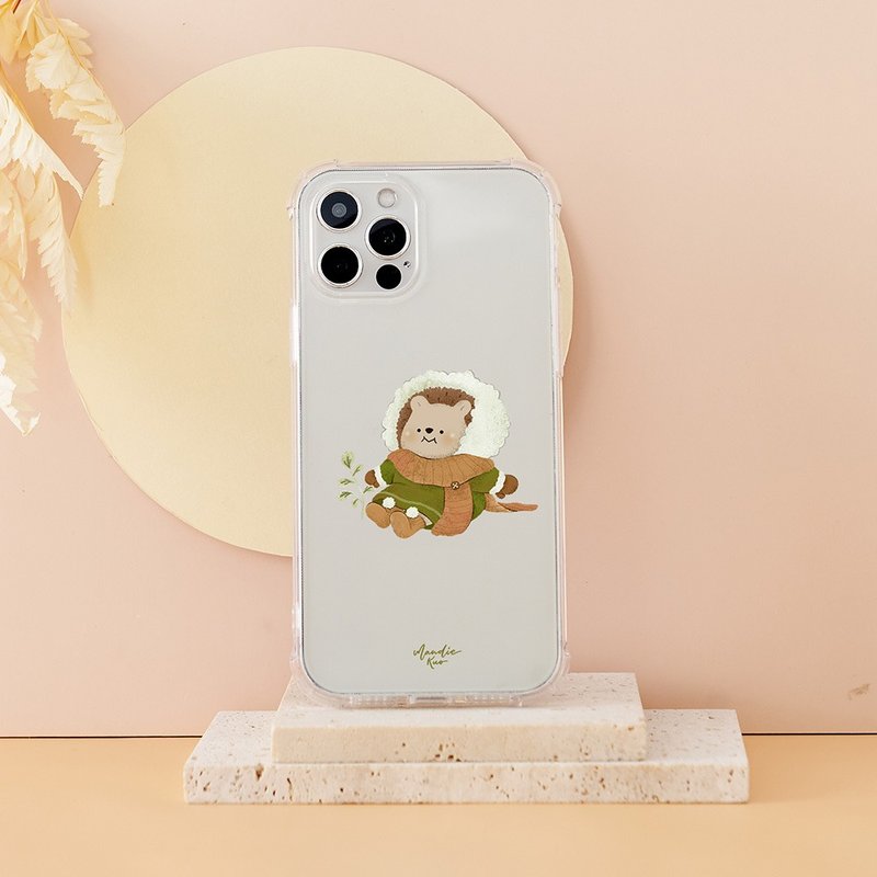 マンディー ウォーム ハリネズミ フルエアバッグ 落下防止 iPhone ケース - スマホケース・カバー - プラスチック 透明