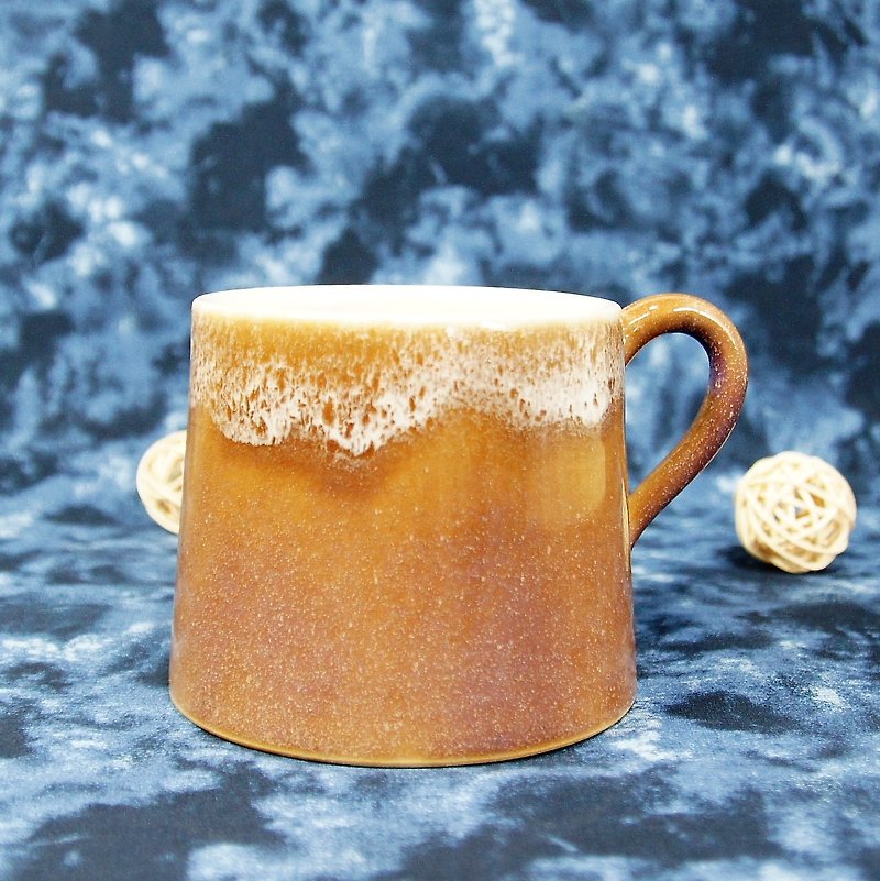Beach wave coffee cup, teacup, mug, cup, mountain cup - about 300ml - Mugs - Pottery Gold