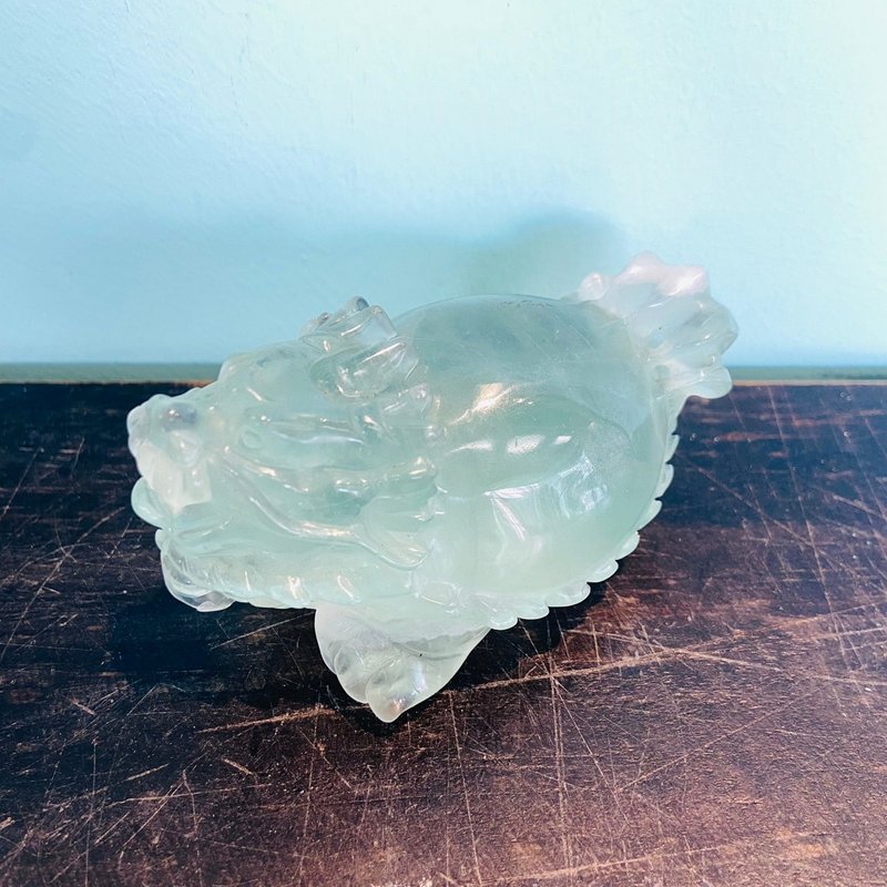 螢石龍龜 招財富貴 消災擋煞  A343 - 擺飾/家飾品 - 玉石 綠色