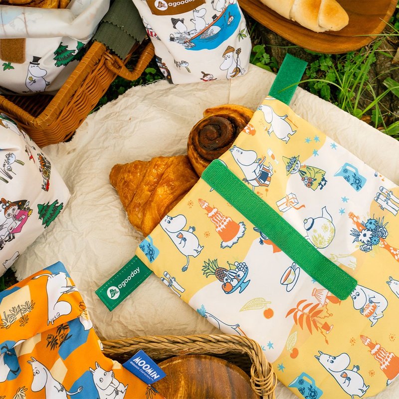 【Pinkoi x Moomin】Pockeat(大)食物袋-Moomin生日派對 - Lunch Boxes - Other Materials Orange