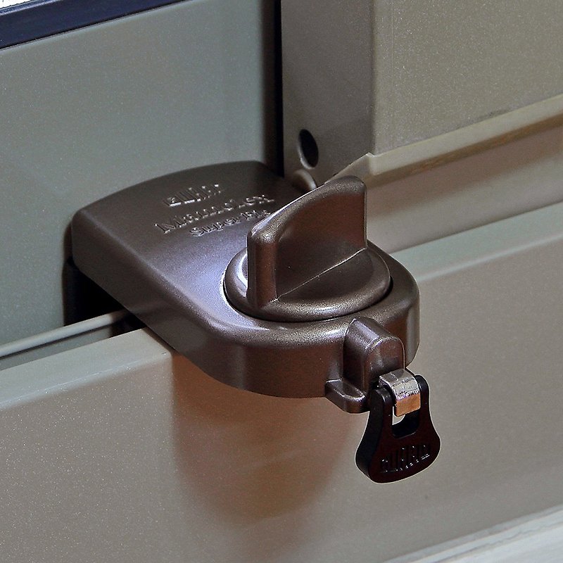 Japan GUARD Child Safety Aluminum Window Floor Door Lock_Large Secure Ring Type (Brown) - อื่นๆ - โลหะ สีนำ้ตาล
