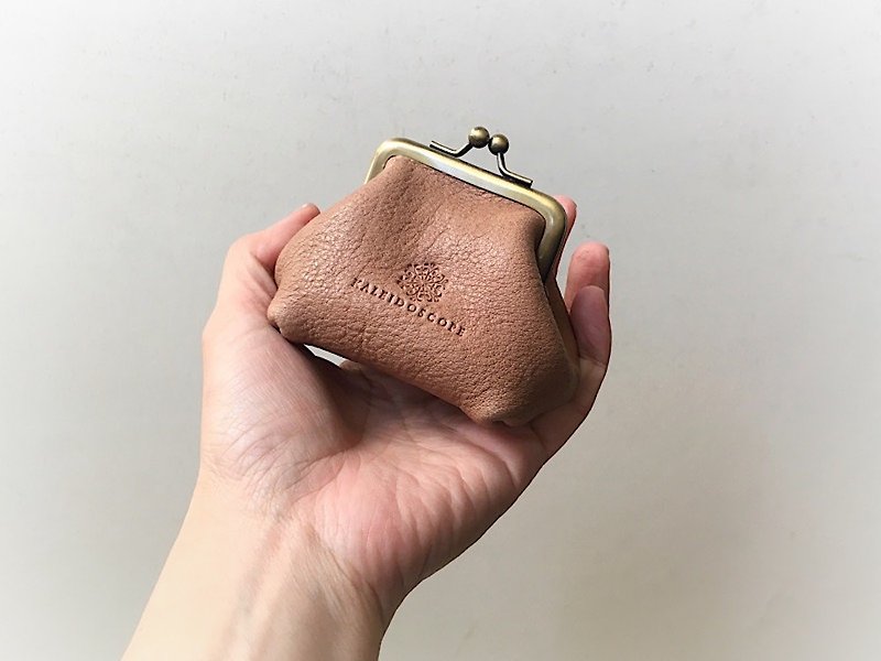 Himeji leather palm - Coin Purses - Genuine Leather Khaki