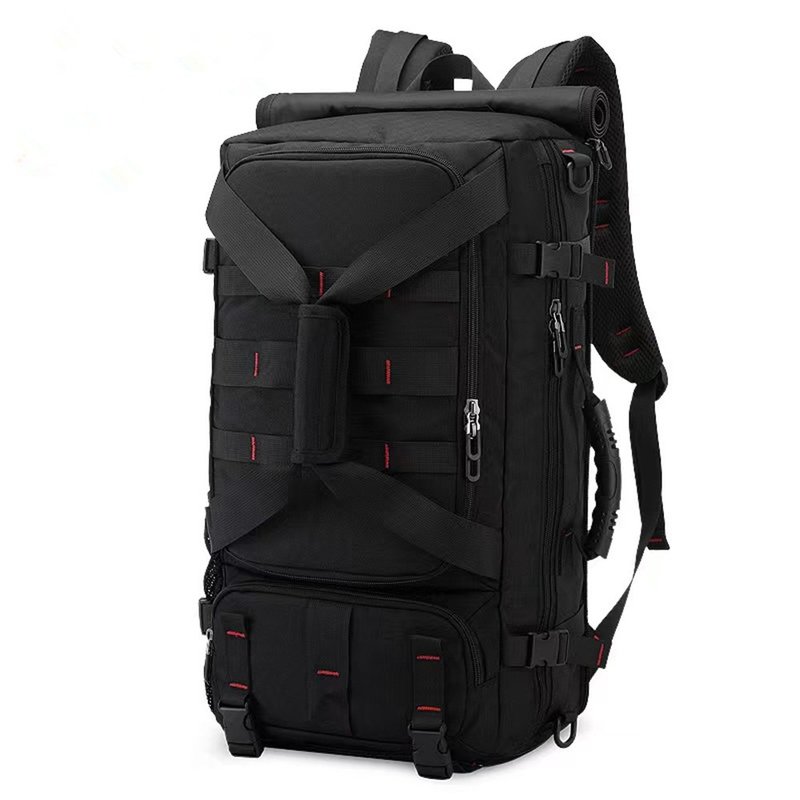 Leisure sports fitness hiking bag / luggage bag / sports diagonal bag / travel backpack multi-functional backpack - Backpacks - Waterproof Material Black