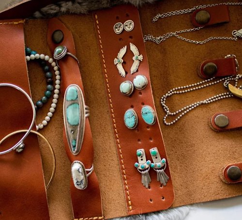 Leather Studio 39 Leather jewelry organizer, jewelry holder, Jewellry case