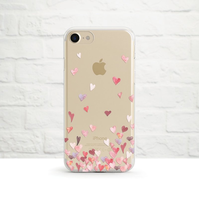 橡膠 手機殼/手機套 粉紅色 - All The Love in The World - 防摔軟殼- iPhone14pro, Samsung