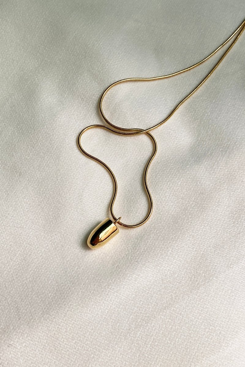 子彈項鍊 Bullet Necklace - 項鍊 - 銅/黃銅 金色