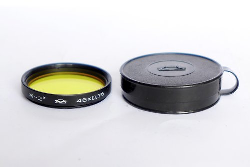 Russian photo Zh-2x 46mm yellow lens filter 46x0,75 Russia KMZ for Zenitar-M2s with box