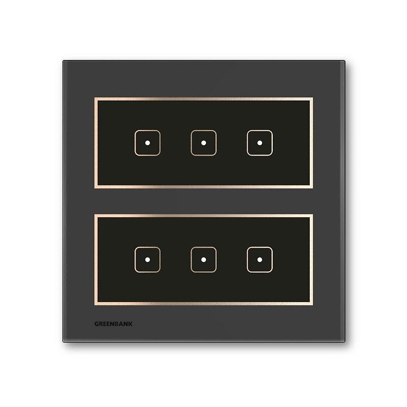 Green Silver G-Switch T1 supports Apple Apple Home wireless smart six switches (graphite color) - แกดเจ็ต - พลาสติก สีดำ