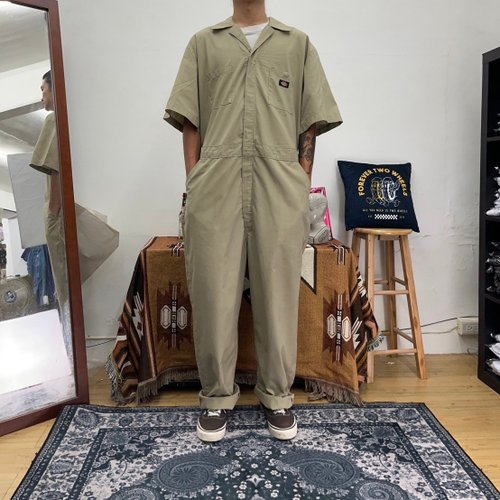 afterwork DICKIES 卡其 短袖 連身工作服 COVERALLS XL 古著 二手