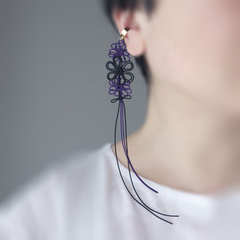 Katappo Ear Cuff Performed by Hanabana and Kotohogi - Earrings & Clip-ons - Other Metals Purple