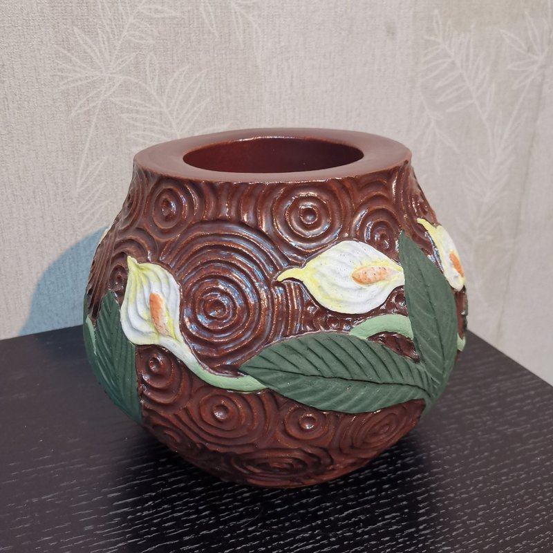 手工製作-花器系列-海芋 - 盆栽/植栽 - 陶 