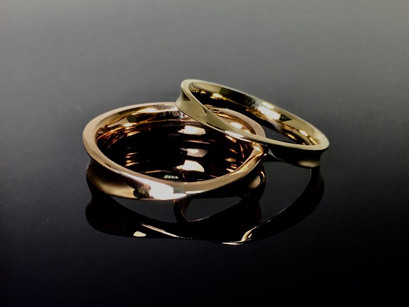 Handmade/overlap rings - แหวนทั่วไป - ทองแดงทองเหลือง สีทอง