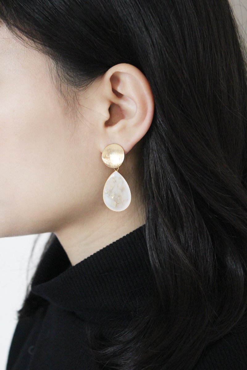 鎏金/ 典藏 / 大金 手工 垂坠 耳针 耳环