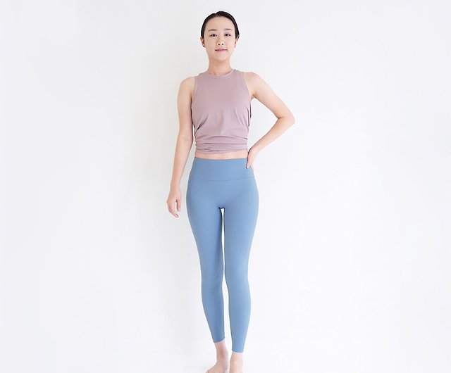 Mukasa】LISSOM soft feather skin-friendly yoga pants - glass blue