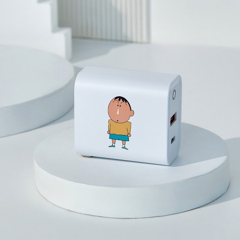 蠟筆小新阿呆USB3.0+PD20W雙孔充電器 - 科技小物 - 塑膠 多色