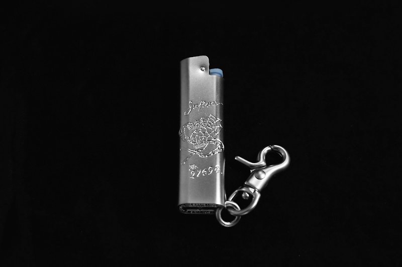 [METALIZE] Cricket / Brass Lighter Set - Yokosuka Japanese Viper (Fog Silver) - Keychains - Copper & Brass 