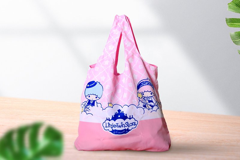 Green storage bag vest bag lIttle twin stars Macau limited special edition green bag pink - กระเป๋าถือ - ไนลอน 