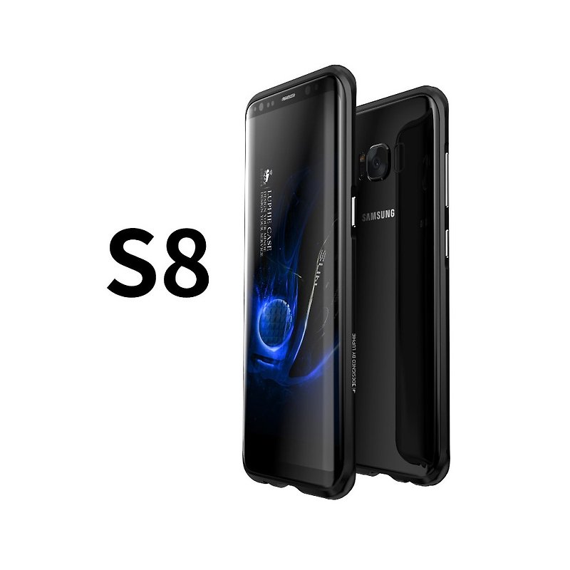 SAMSUNG S8 aluminum magnesium alloy drop metal frame phone shell shell - crystal black - Phone Cases - Other Metals Black