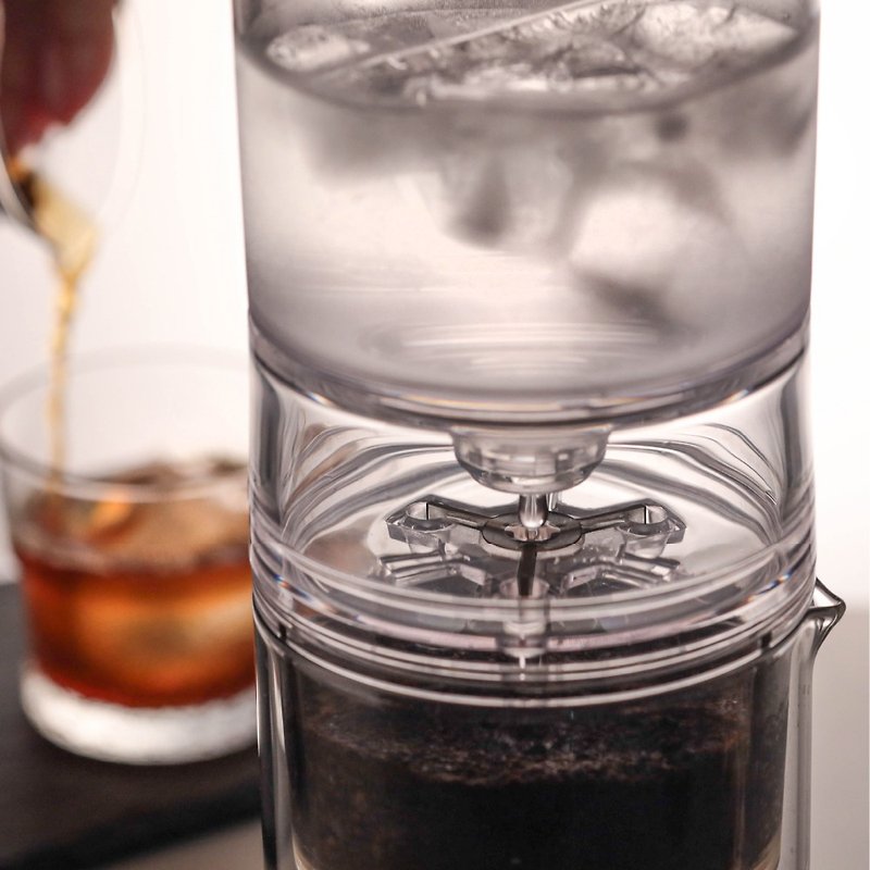 Free Japanese ice box丨Driver 3x speed ice drip coffee maker-600ml - Coffee Pots & Accessories - Glass Transparent