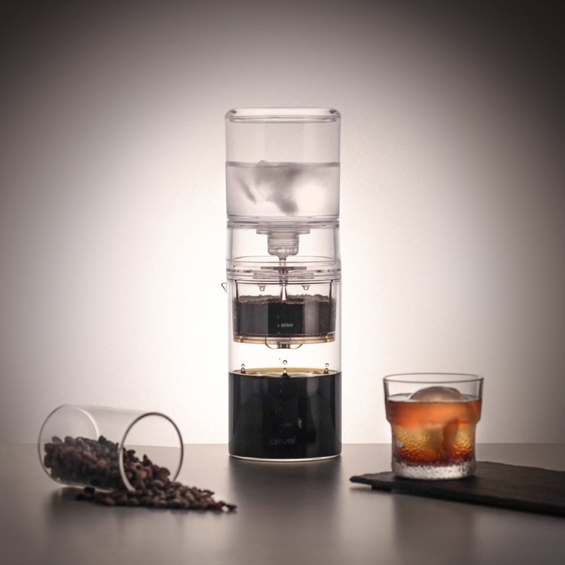 加碼送 圓形冰球製冰盒丨Driver 3倍速冰滴咖啡壺-600ml - 咖啡壺/手沖壺 - 玻璃 透明