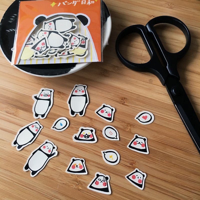 Mini Panda, Great Mood Mini Stickers Set Vol.1 - สติกเกอร์ - กระดาษ ขาว