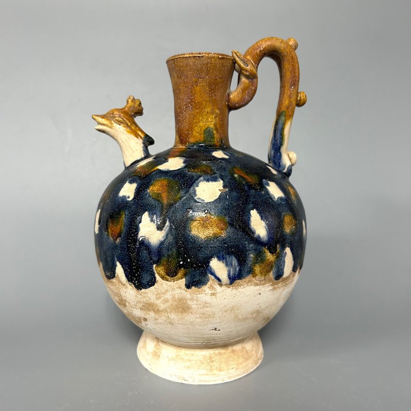 唐三彩獸首執壺 - 擺飾/家飾品 - 陶 卡其色