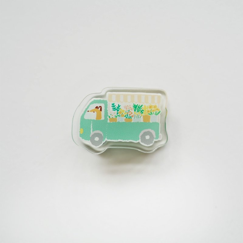 Huchii Village Series Huchii Village Mobile Flower Shop | Acrylic clip - แฟ้ม - อะคริลิค 