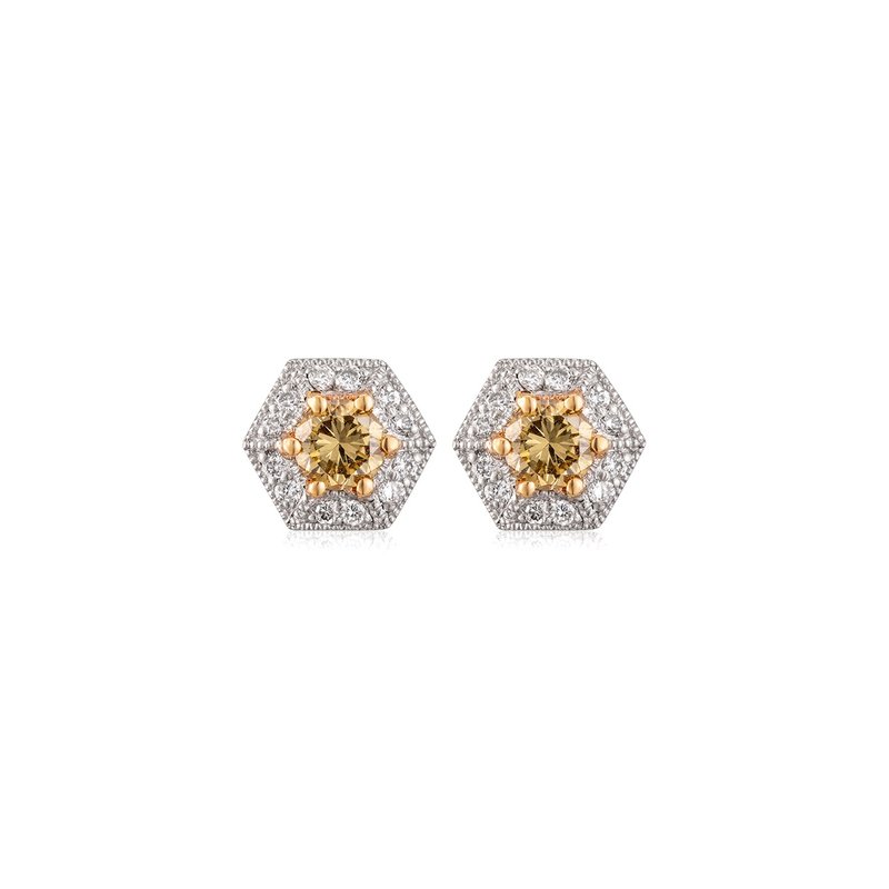 Arte Vitta Signature Abella Yellow Diamond Earrings - ต่างหู - เครื่องประดับ สีเหลือง