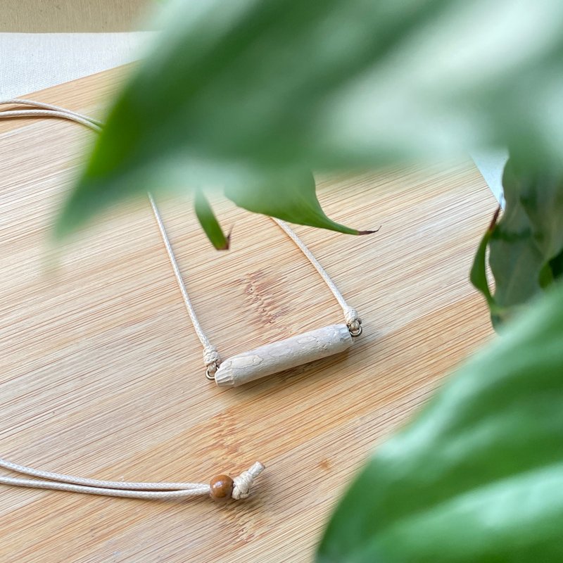 盪鞦韆系列 自然 樹枝頸鏈 手工打磨 原創獨特 - 頸鏈 - 木頭 咖啡色