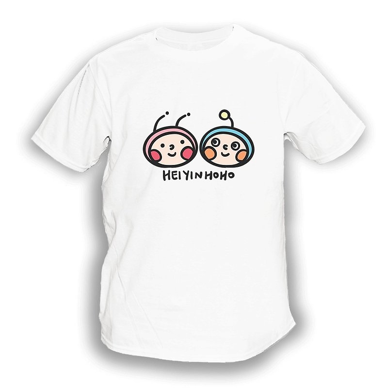 Cute HeiyinHOHO Logo T-shirt - อื่นๆ - ผ้าฝ้าย/ผ้าลินิน ขาว