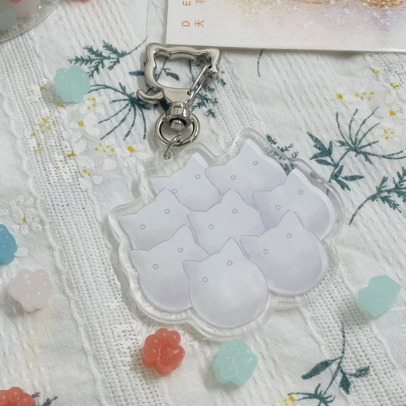 Lantern Festival Cat Acrylic Charm - Keychains - Acrylic 