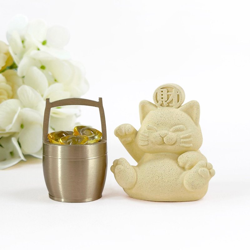 【快速出貨】環保水泥招財貓 旺福貓。旺財貓 | 擺飾 療癒公仔 - 擺飾/家飾品 - 水泥 多色