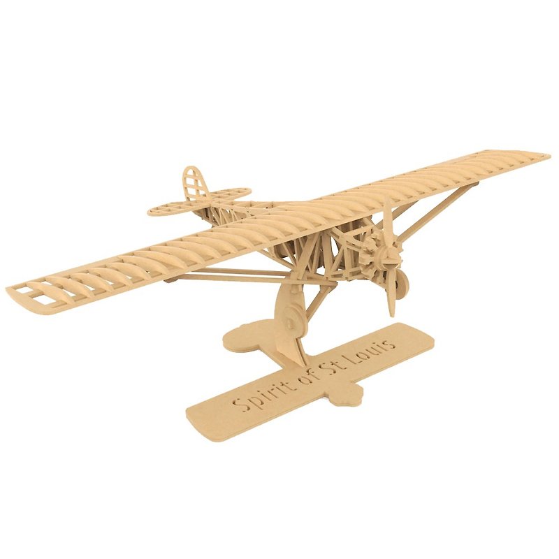 Icons of Flight Aircraft-Spirit of St Louis - Wood, Bamboo & Paper - Wood Khaki