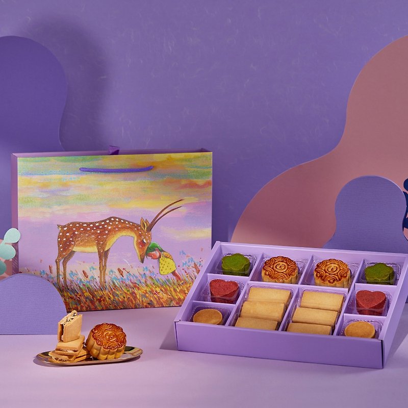【Xihaner×Jimmy】Shimmer Hope 14pcs Mooncake Gift Box(A1) - Handmade Cookies - Other Materials 