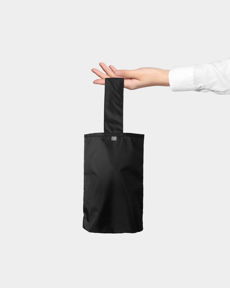 T1 單把托特袋 / 格黑 - 手袋/手提包 - 聚酯纖維 黑色