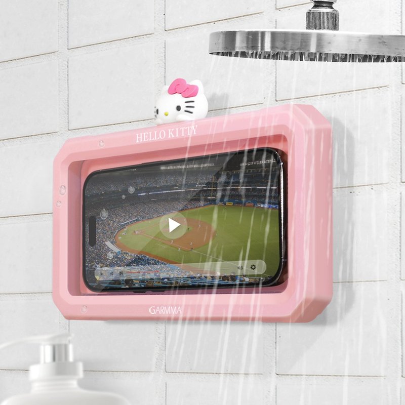 GARMMA Hello Kitty Bath/Kitchen Water-Resistant Phone Holder - Phone Stands & Dust Plugs - Plastic Pink