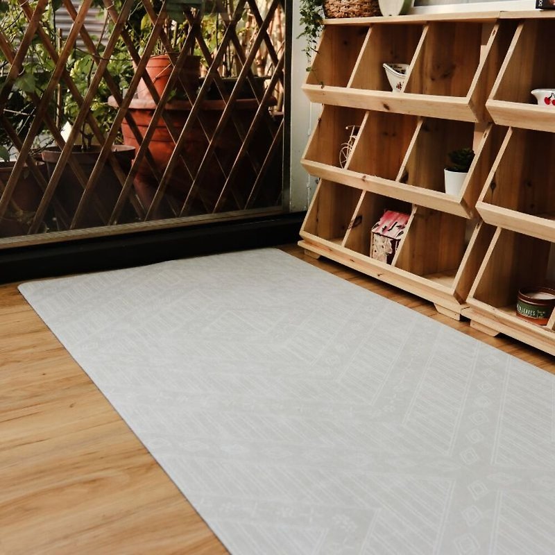 Playzu Geometric Anti-Slip Walkway Carpet Floor Mat - Secret Room Youmeng (Brown) - Rugs & Floor Mats - Other Materials Khaki