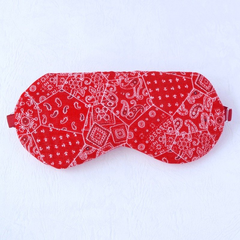 Paisley  Red eye mask /trip/sleep/gift/sleep mask - Eye Masks - Cotton & Hemp Red