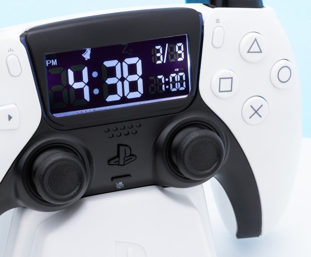 公式ライセンス商品PS5 コントローラー型アラームクロックホワイト 公式ライセンス商品PS5 コントローラー型アラームクロック