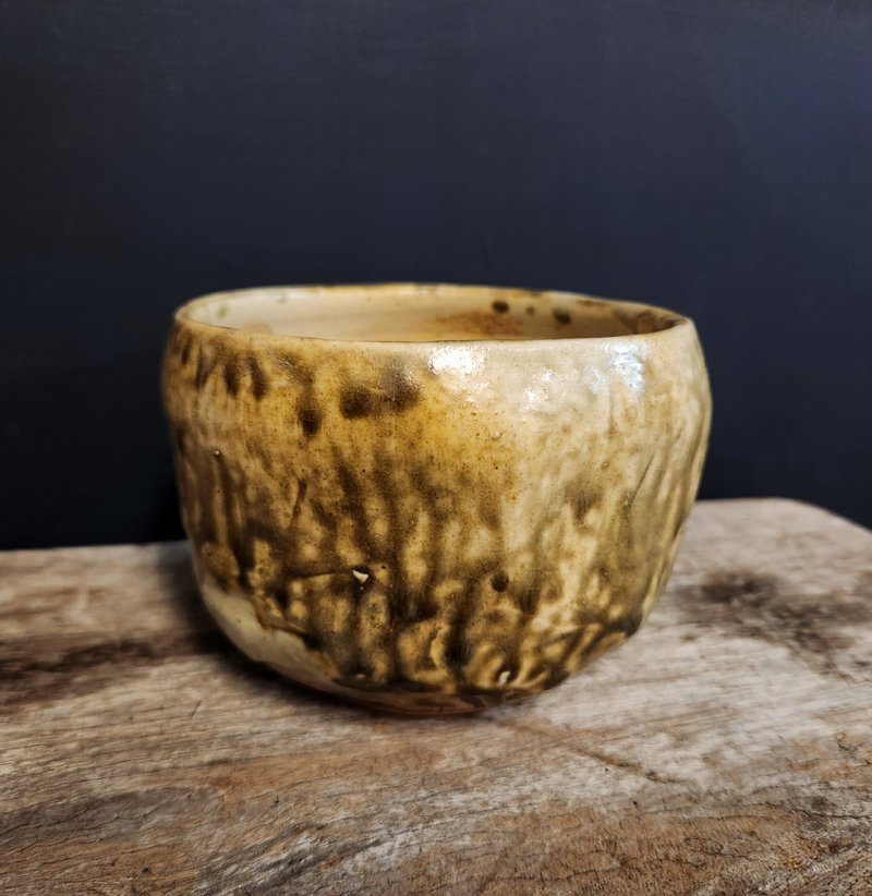 灰釉大茶碗 / 抹茶碗 / 手捧碗 - 茶壺/茶杯/茶具 - 陶 黑色